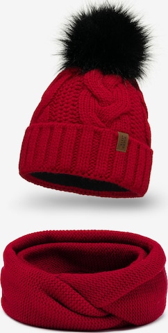 Bonnet '7014 Set' Vivisence en rouge : devant