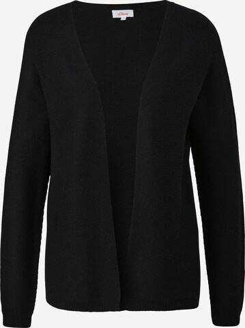 s.Oliver Knit Cardigan in Black: front