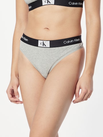 Calvin Klein Underwear Thong in Grey: front