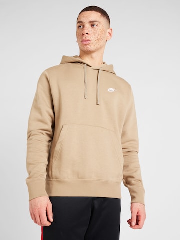 zaļš Nike Sportswear Standarta piegriezums Sportisks džemperis 'Club Fleece': no priekšpuses