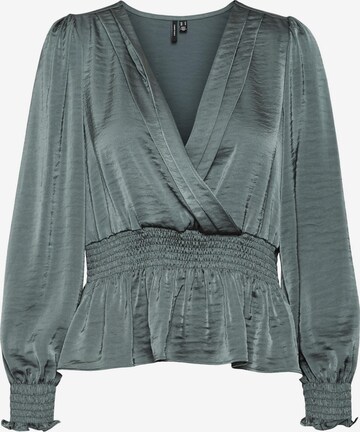 VERO MODA Blouse 'MARTA' in Groen: voorkant