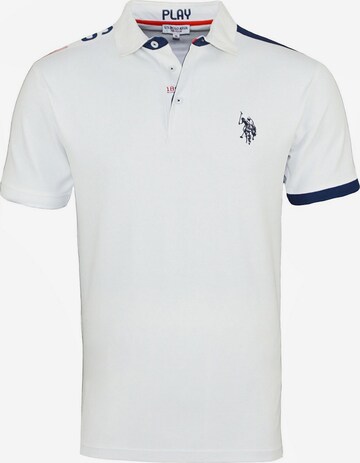 T-Shirt 'USA Play' U.S. POLO ASSN. en blanc : devant