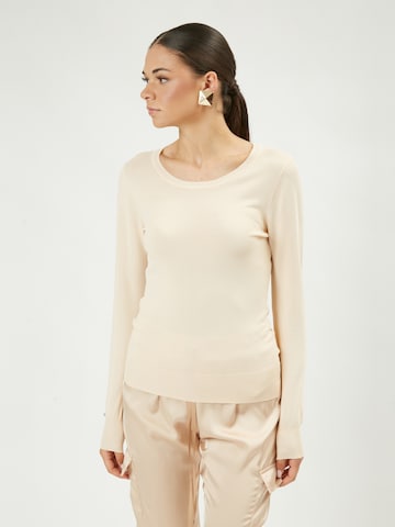 Influencer - Jersey en beige: frente