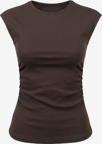 No Matter What Top in Brown: front