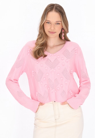 MYMO - Pullover em rosa: frente