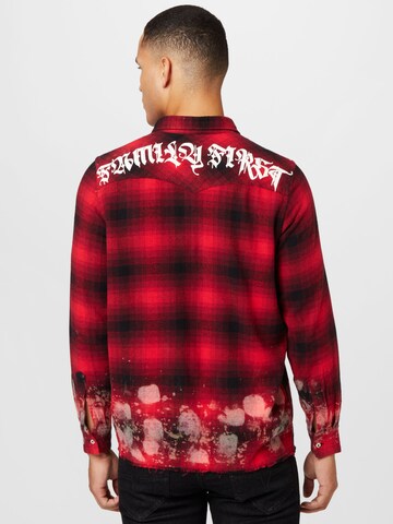 Family First Regular fit Button Up Shirt in Red