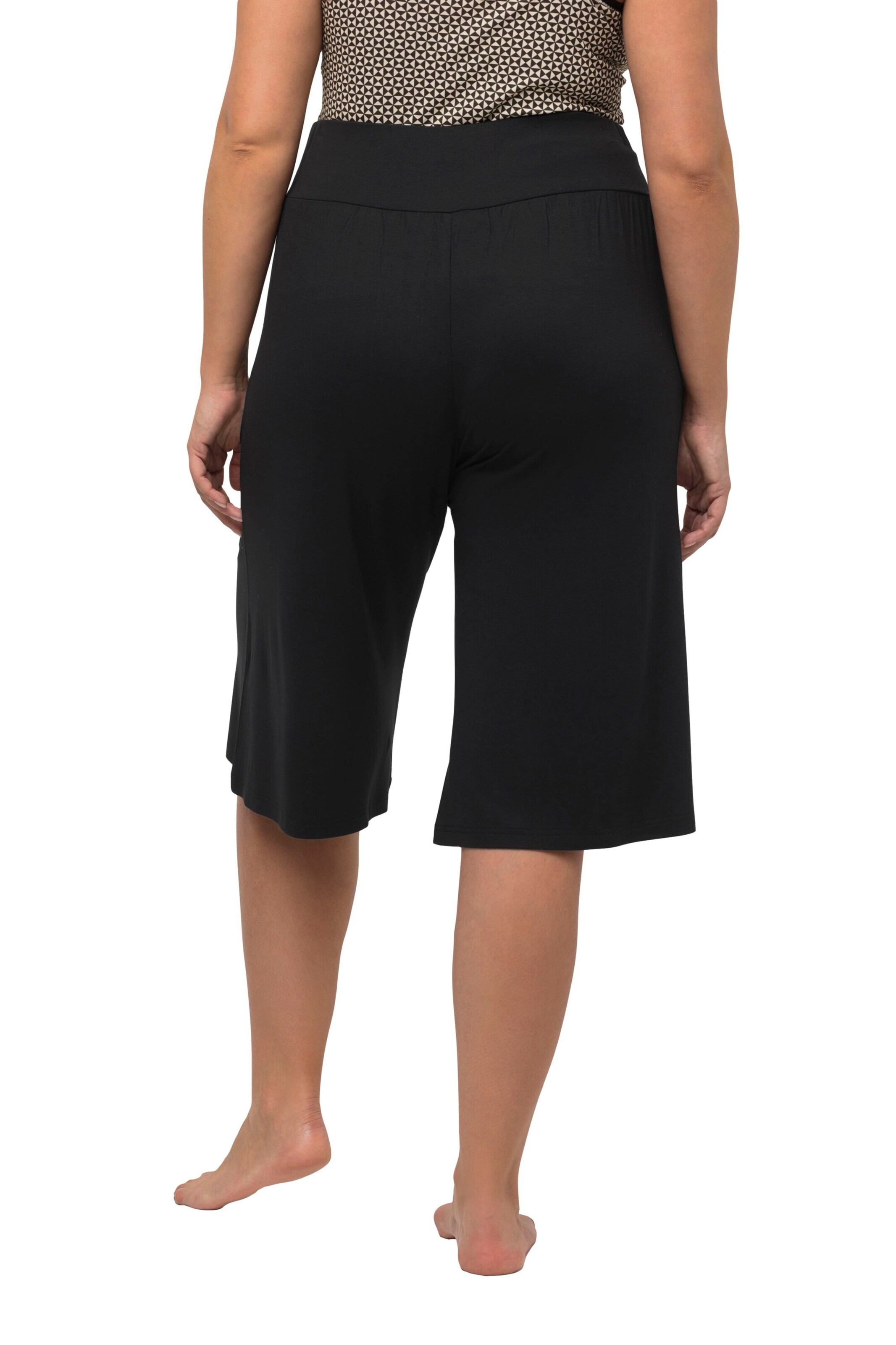 Ulla Popken Wide Leg Shorts in Schwarz