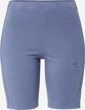 ADIDAS SPORTSWEAR - Skinny Calças de desporto em azul: frente