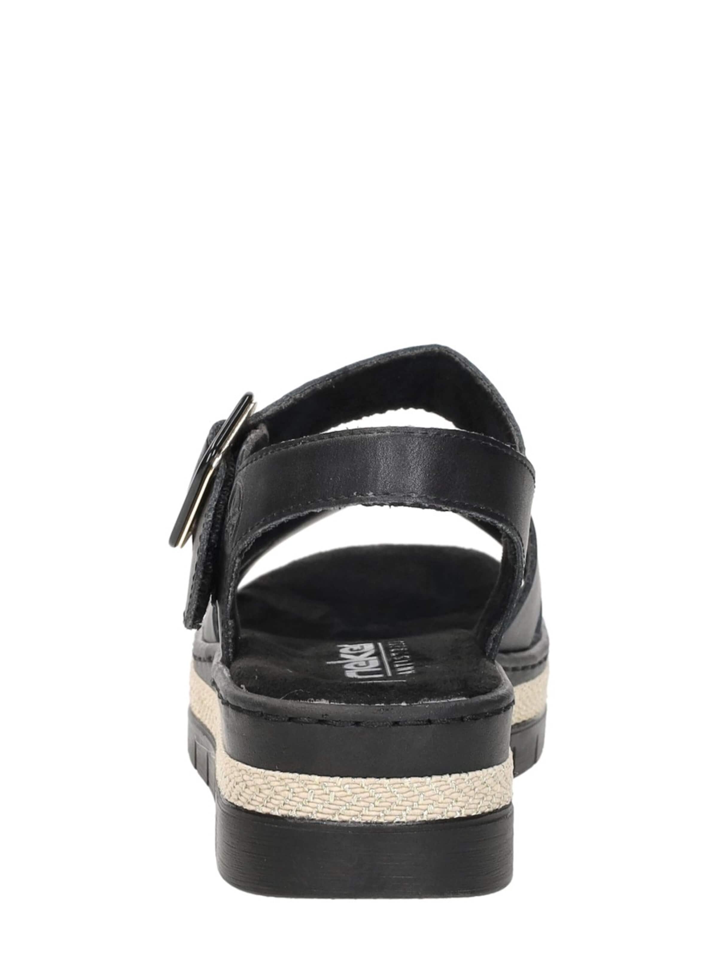 Rieker Sandal 'Sandalen Plat' in Black