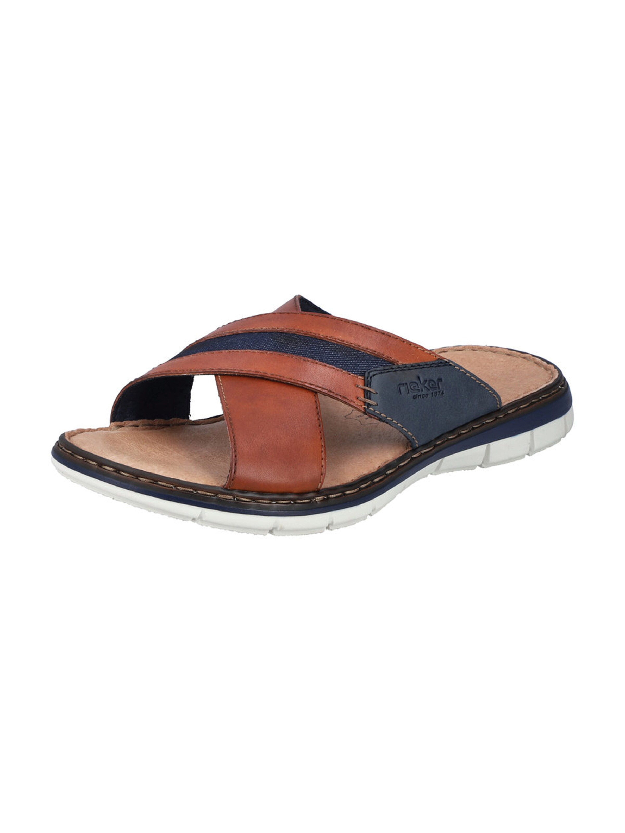 Rieker Pantofle – hnědá: přední strana