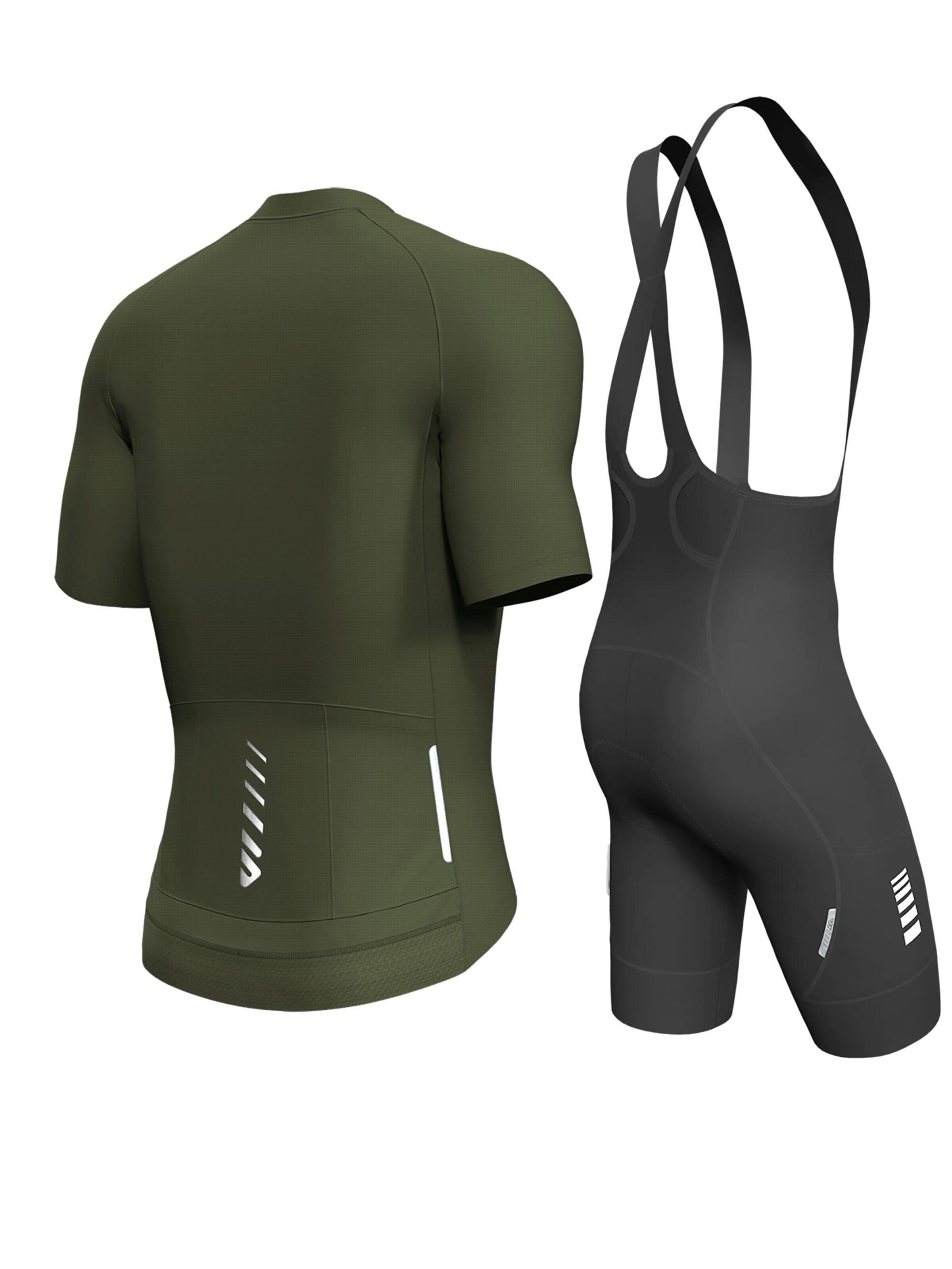 WULIBIKE - Ropa para correr 'Wulibike Radtrikot-Set 'Offroad Utility' Oliv/Schwarz' en verde
