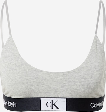 Calvin Klein Underwear Bralette Bra in Light Grey Mottled Grey