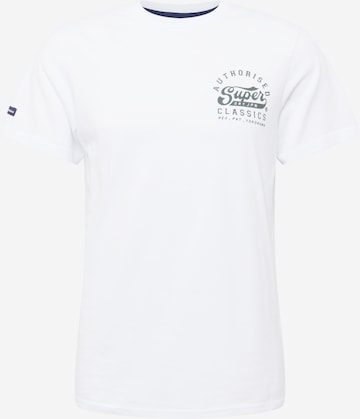 T-Shirt 'Script Style Col' Superdry en blanc : devant