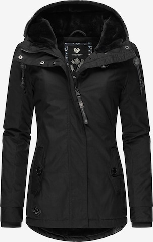 Ragwear Winter Jacket 'Monade' in Black: front