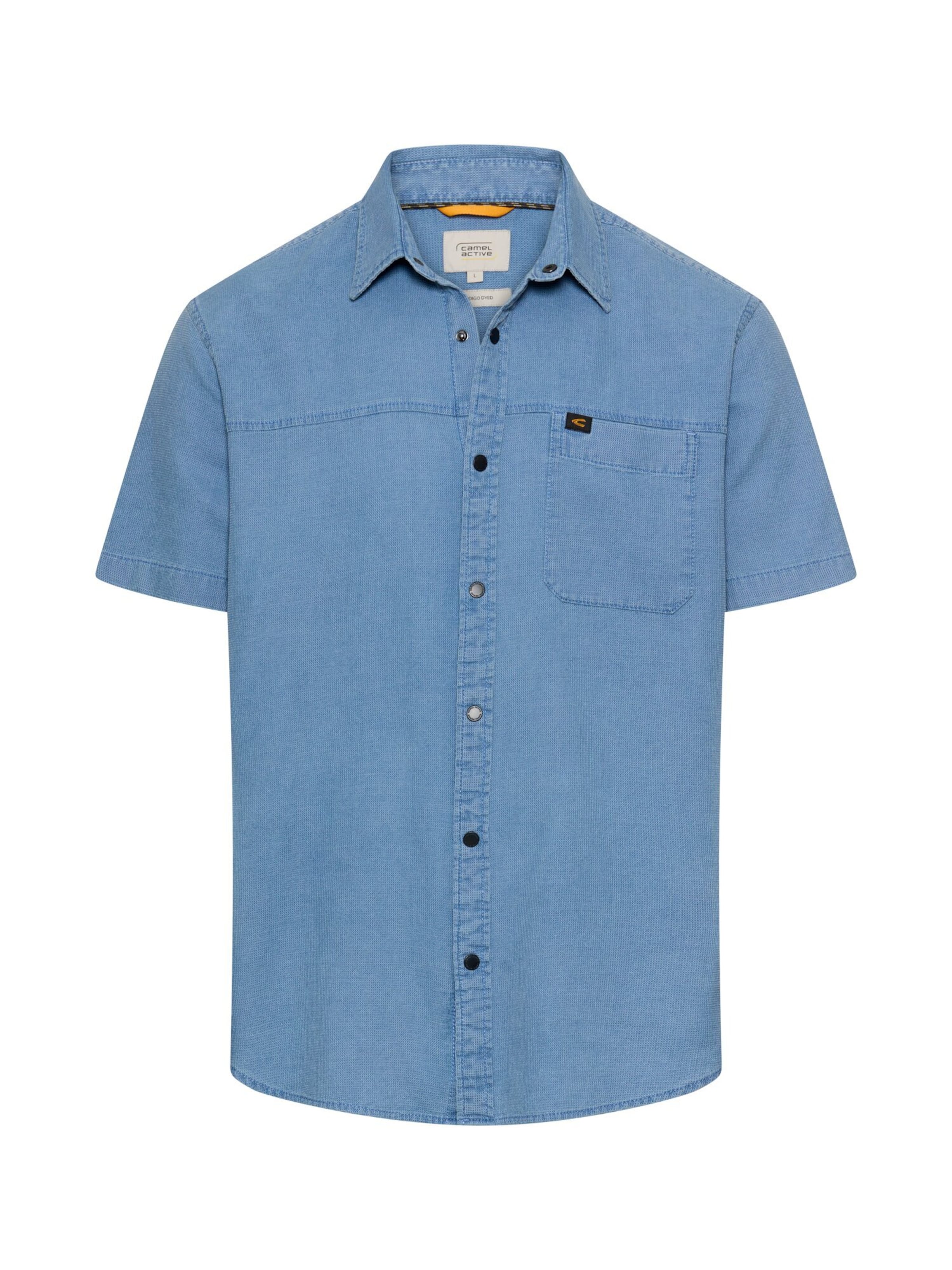 CAMEL ACTIVE Regular fit Button Up Shirt in Blue: front