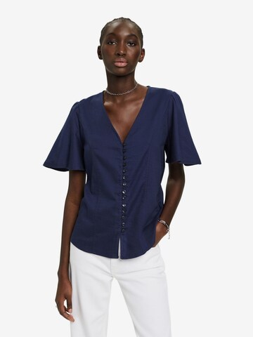 ESPRIT Blouse in Blauw: voorkant