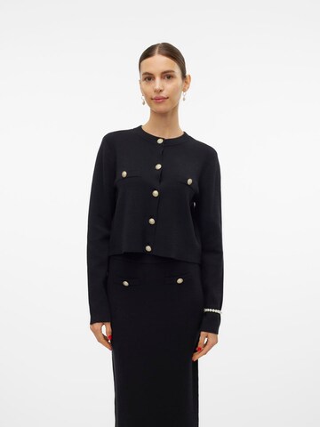 VERO MODA Плетена жилетка 'Saba' в черно