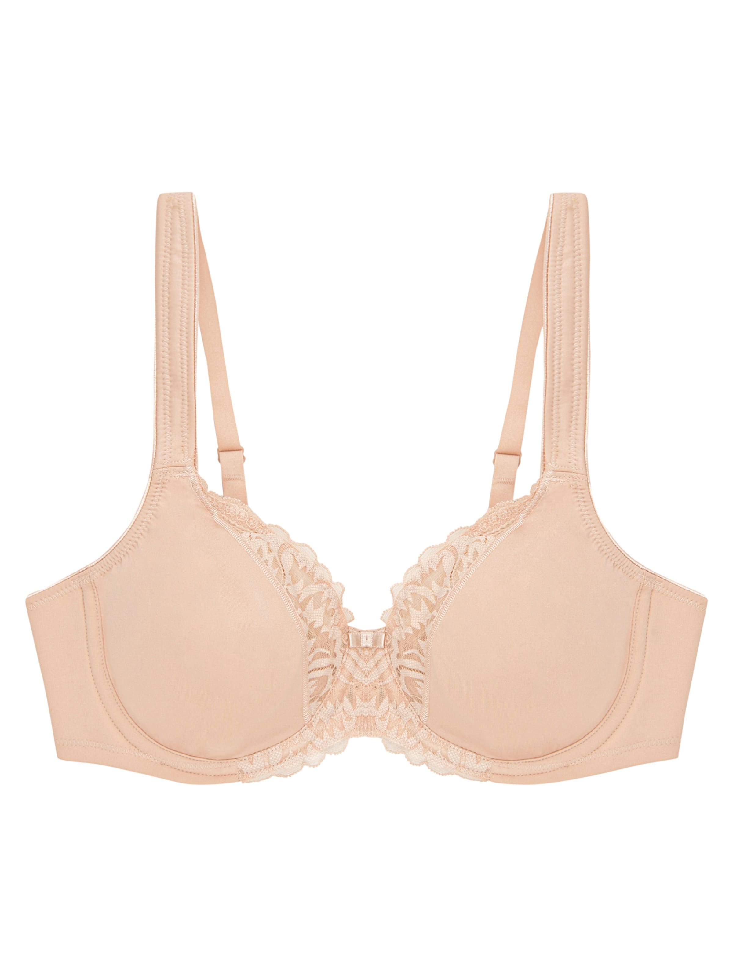 TRIUMPH Bra 'Modern Lace + Cotton' in Beige: front