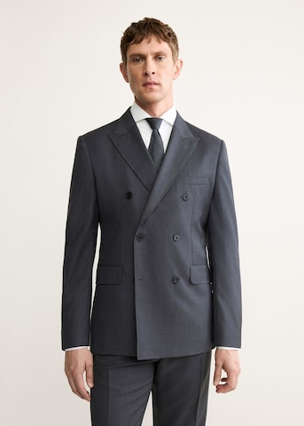 MANGO MAN Slim Fit Sakko 'Siena' in Grau: Vorderseite