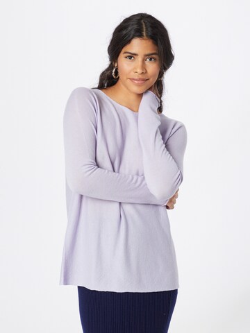 Pull-over 120% Lino en violet : devant