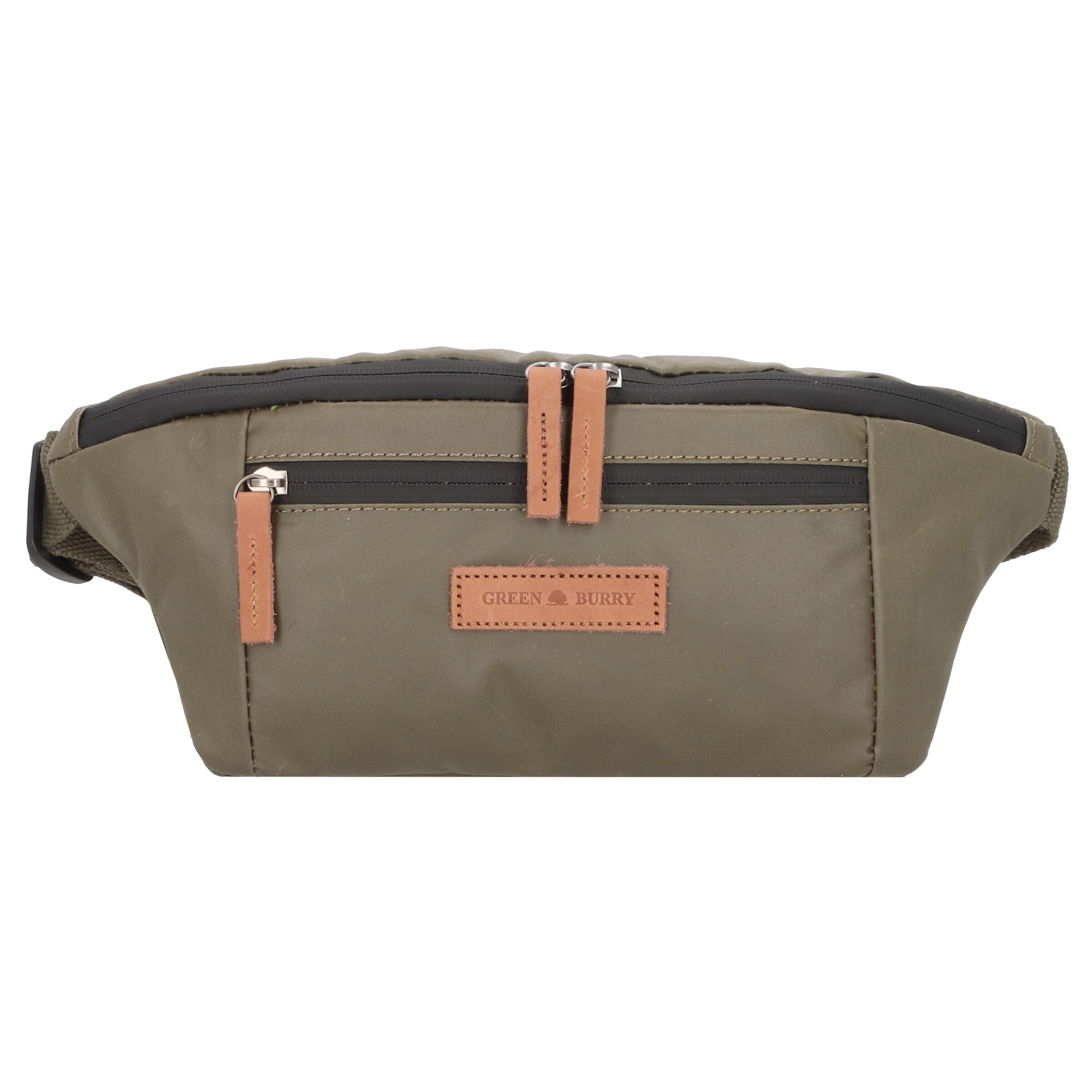 GREENBURRY Tasche 'Aviator' in chamois / oliv / schwarz / silber, Produktansicht