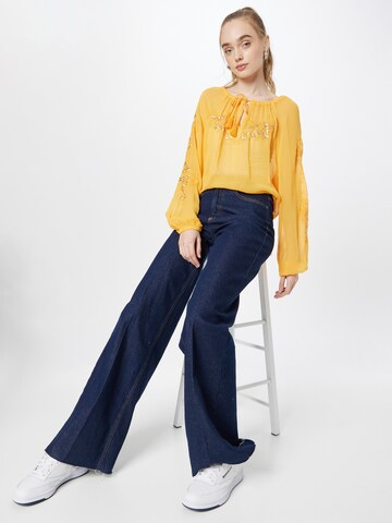 Cream Bluse 'CR Boho' in Orange