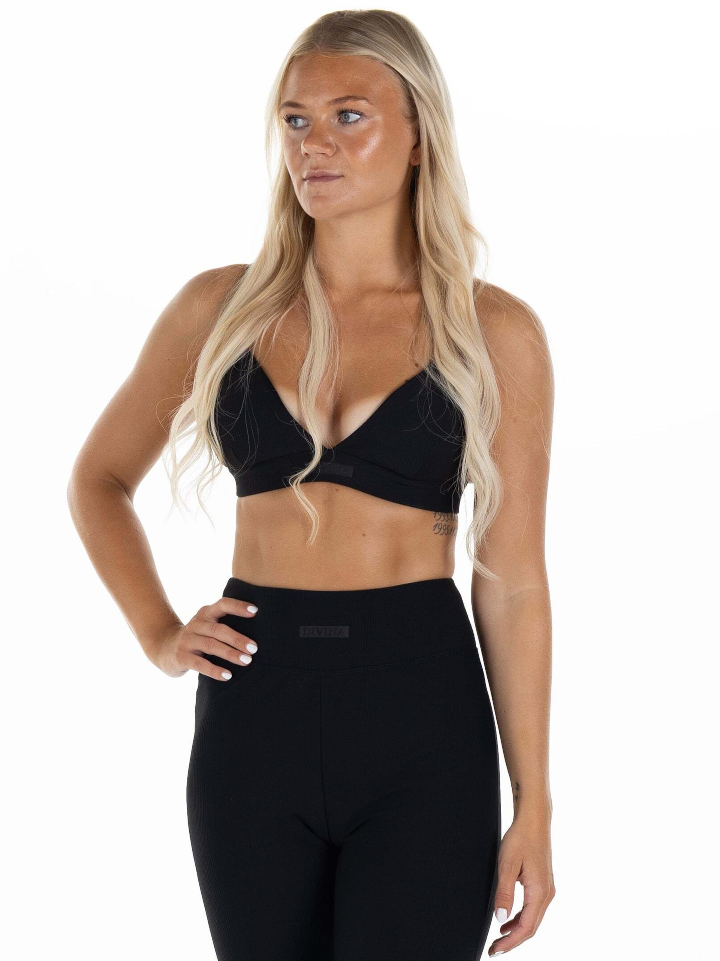 Bustier Soutien-gorge de sport 'Palma' Divina en noir