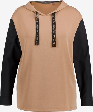 Ulla Popken Sweatshirt in Beige: voorkant