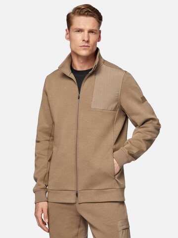 Boggi Milano Sweat jacket 'B Tech' in Beige: front
