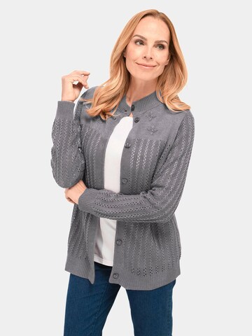 Goldner Strickjacke in Grau: Vorderseite