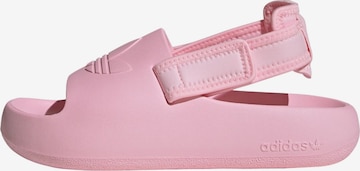 Sandales 'Adifom Adilette' ADIDAS ORIGINALS en rose : devant