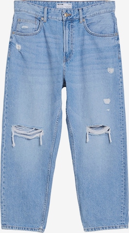 Bershka Loosefit Jeans in Blauw: voorkant