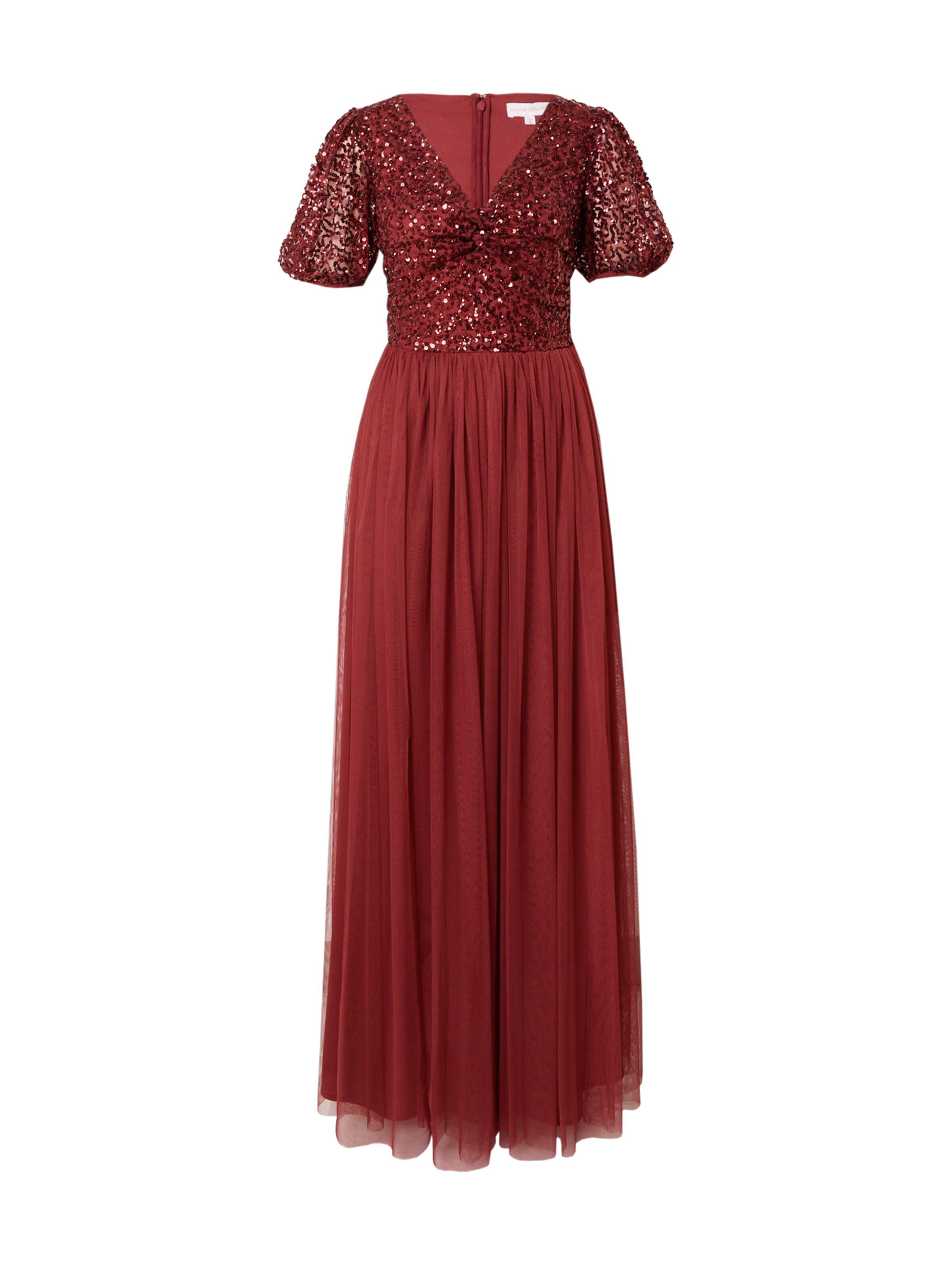 Maya Deluxe Evening Dress in Red: front