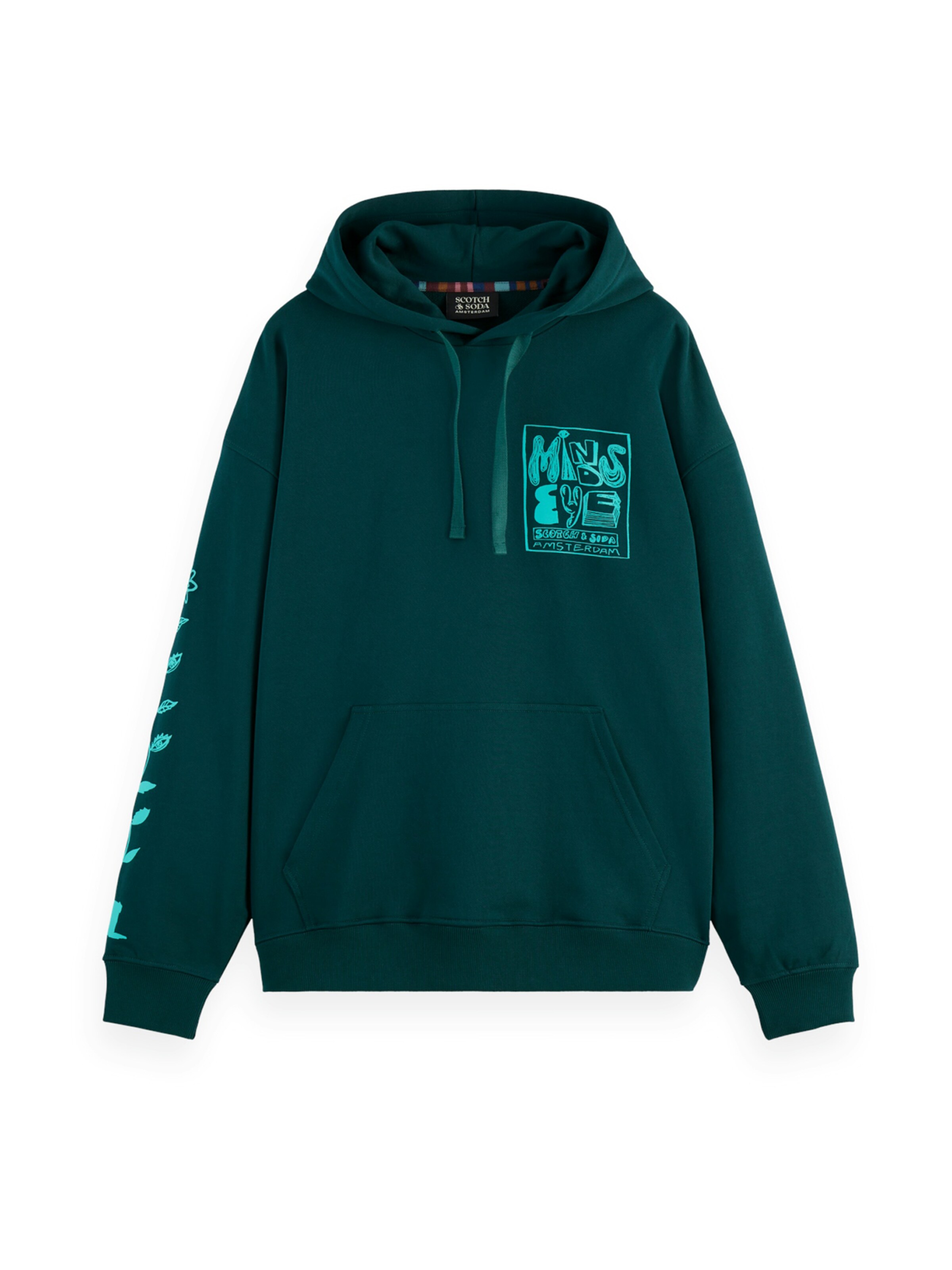 SCOTCH & SODA Sweatshirt in Groen: voorkant