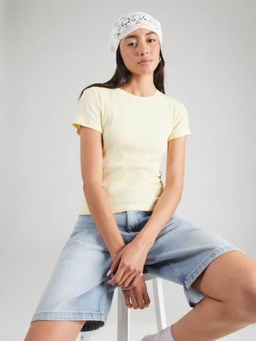 T-shirt QS en jaune : devant