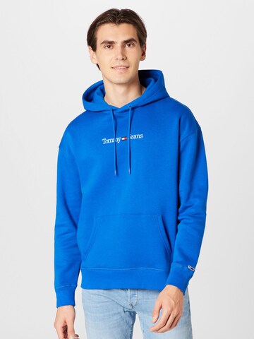 Sweat-shirt Tommy Jeans en bleu : devant