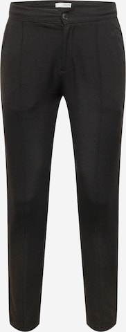!Solid Regular Trousers in Black: front