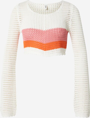 Pull-over 'TRINA' ONLY en blanc : devant