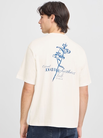 Casual Friday T-shirt 'CFJAXSON' i beige: framsida