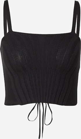 BDG Urban Outfitters Knitted Top in Black: front