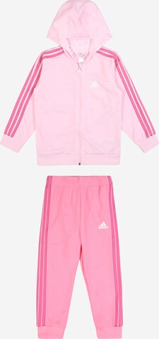 ADIDAS SPORTSWEAR Tracksuit 'Essentials Shiny ' in Pink: front