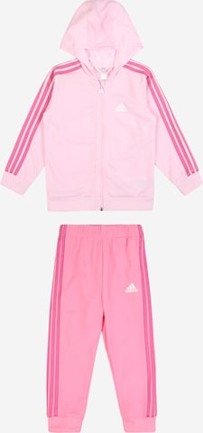 ADIDAS SPORTSWEAR Tracksuit 'Essentials Shiny ' in Pink: front
