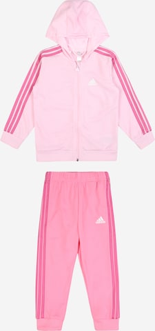 ADIDAS SPORTSWEAR - Chándal 'Essentials Shiny ' en rosa: frente