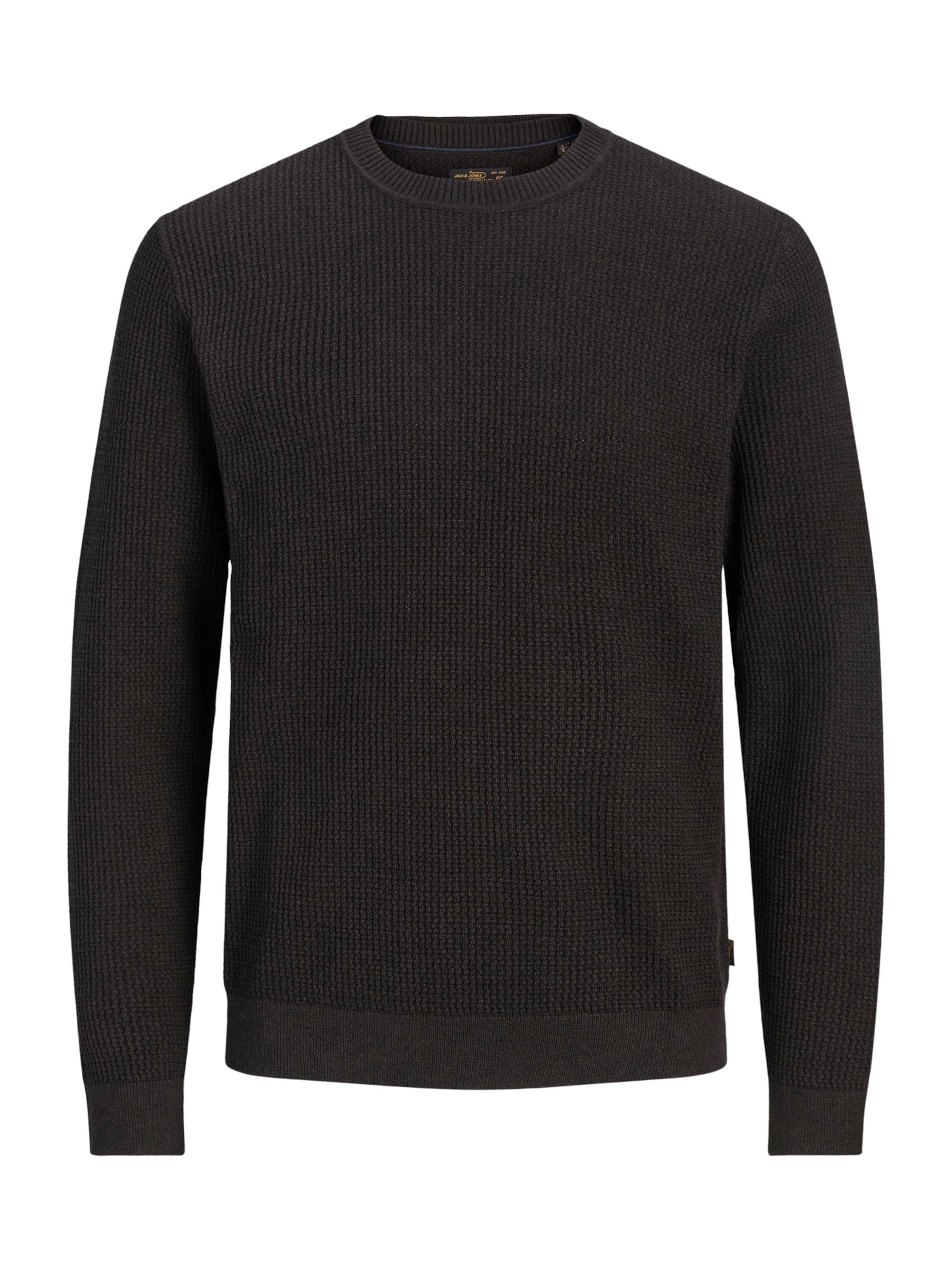 Jack & Jones Plus Trui 'JPRBLUSTANLEY' in Bruin: voorkant