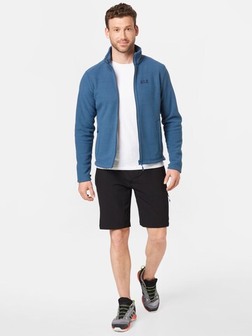 JACK WOLFSKIN Athletic Fleece Jacket 'Moonrise' in Blue