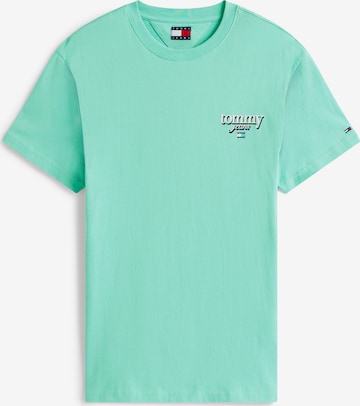 Tommy Jeans Тениска в зелено: отпред