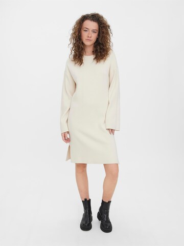 VERO MODA Stickad klänning i beige