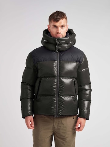 JACK1T Outdoorjas ' Expedition Parka Puffer ' in Groen: voorkant
