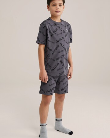 WE Fashion Schlafanzug in Grau