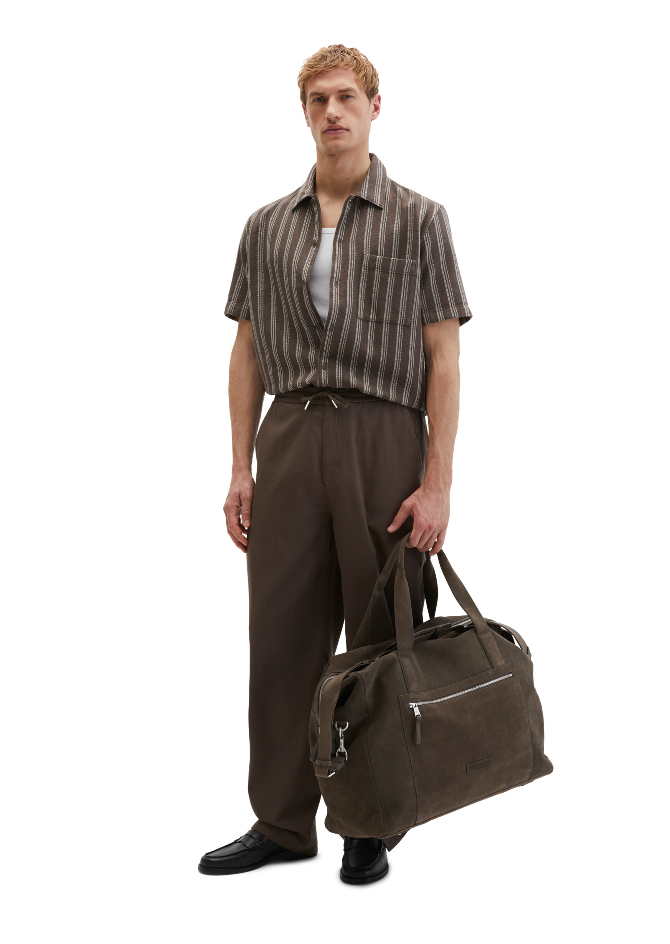 Sac week-end Marc O'Polo en marron : devant